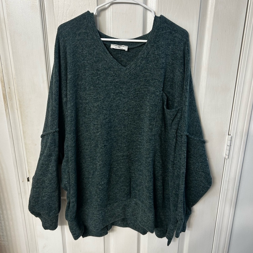 Forrest Green Sweater, Women’s 3X